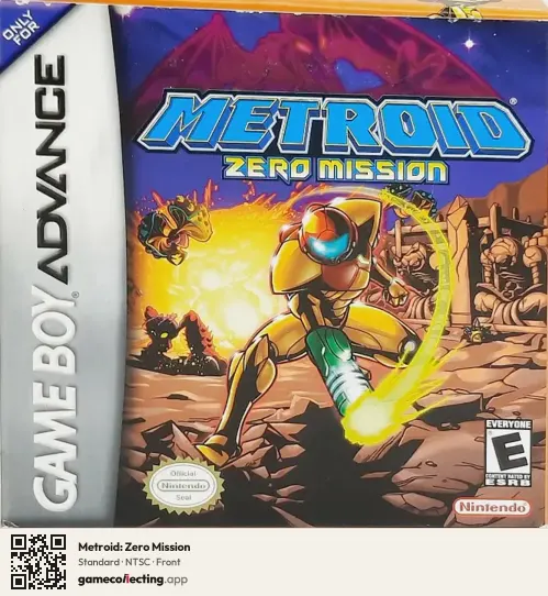 Metroid: Zero Mission Game Boy Advance, NTSC box front