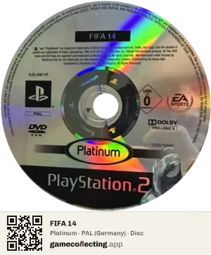 FIFA 14 PlayStation 2, PAL disc
