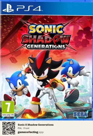 Sonic X Shadow Generations PlayStation 4, PAL box front