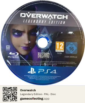 Overwatch PlayStation 4, PAL disc
