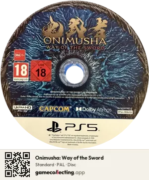 Onimusha: Way of the Sword PlayStation 5, PAL disc