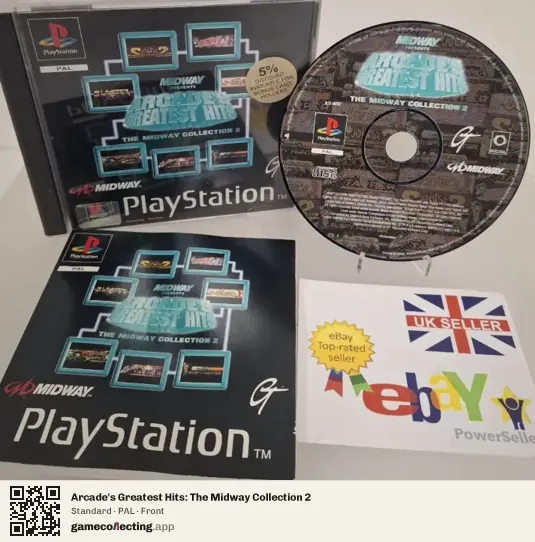Arcade's Greatest Hits: The Midway Collection 2 PlayStation, PAL box front