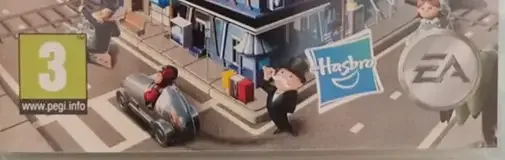 Monopoly, the PEGI square on its front