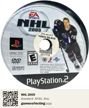 NHL 2005 PlayStation 2, NTSC disc