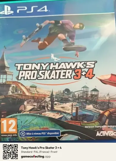 Tony Hawk's Pro Skater 3 + 4 PlayStation 4, France box front