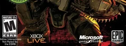Gears of War, the ESRB box on its front