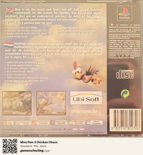 Moorhen 3 Chicken Chase PlayStation, PAL box back