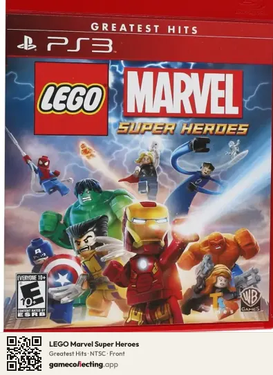 LEGO Marvel Super Heroes PlayStation 3, NTSC box front