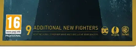 Injustice 2, the PEGI square on its front