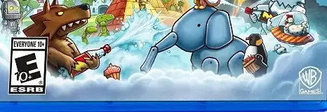 Scribblenauts Showdown, the ESRB box on its front