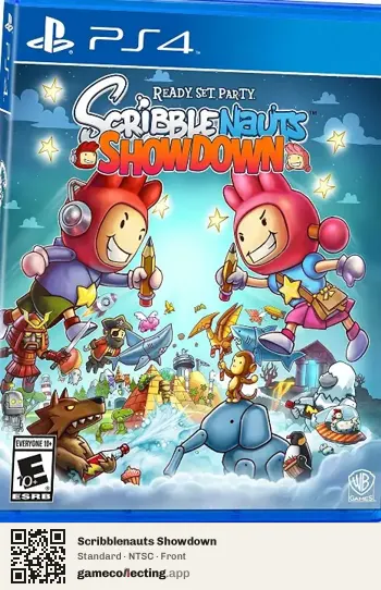 Scribblenauts Showdown PlayStation 4, NTSC box front