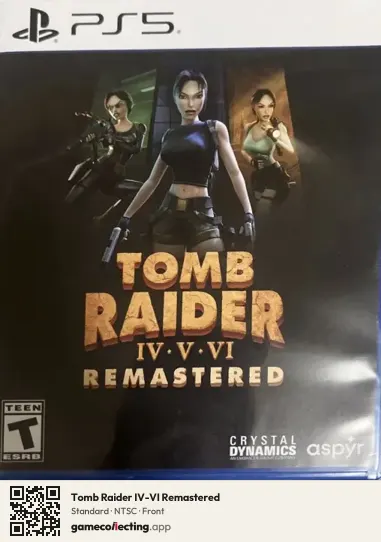 Tomb Raider IV-VI Remastered PlayStation 5, NTSC box front