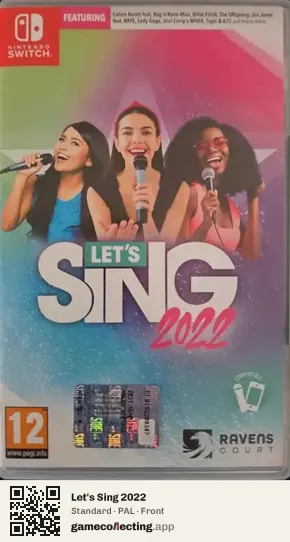 Let's Sing 2022 Nintendo Switch, PAL box front