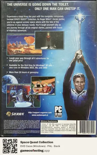 Space Quest Collection Computer, PAL box back