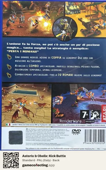 Asterix & Obelix: Kick Buttix PlayStation 2, Italy box back