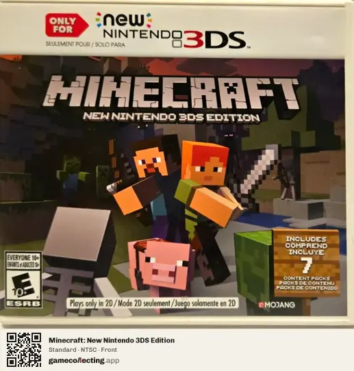 Minecraft: New Nintendo 3DS Edition Nintendo 3DS, NTSC box front