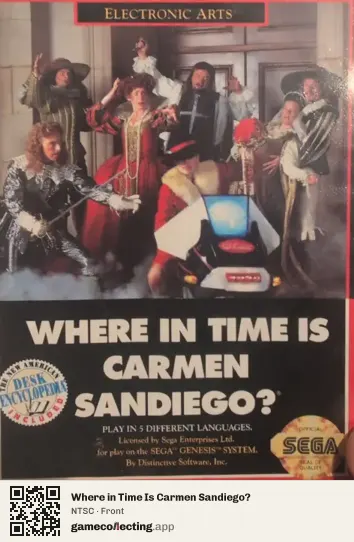 Where in Time Is Carmen Sandiego? Sega Mega Drive / Genesis, NTSC box front