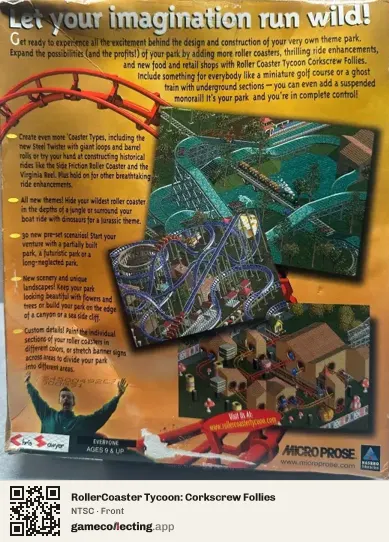 RollerCoaster Tycoon: Corkscrew Follies Computer, NTSC box front