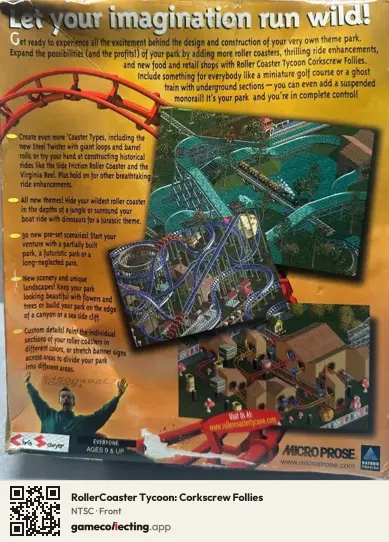 RollerCoaster Tycoon: Corkscrew Follies Computer, NTSC box front
