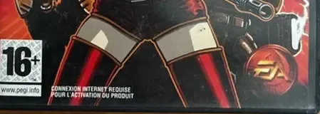 Command & Conquer: Red Alert 3, the PEGI square on its front