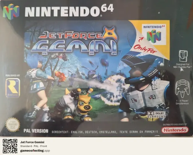 Jet Force Gemini Nintendo 64, PAL box front