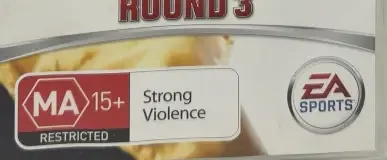 Fight Night Round 3, the Australian classification mark on its front