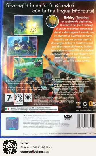 Scaler PlayStation 2, Italy box back