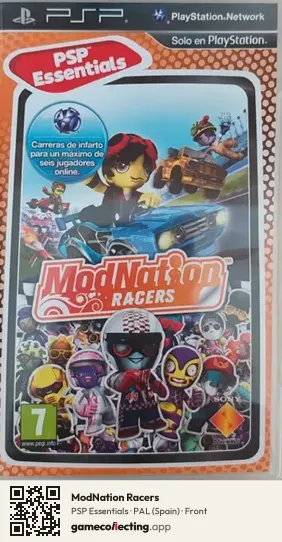 ModNation Racers PlayStation Portable, Spain box front
