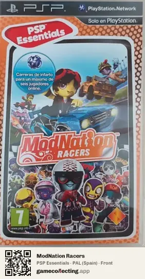 ModNation Racers PlayStation Portable, Spain box front