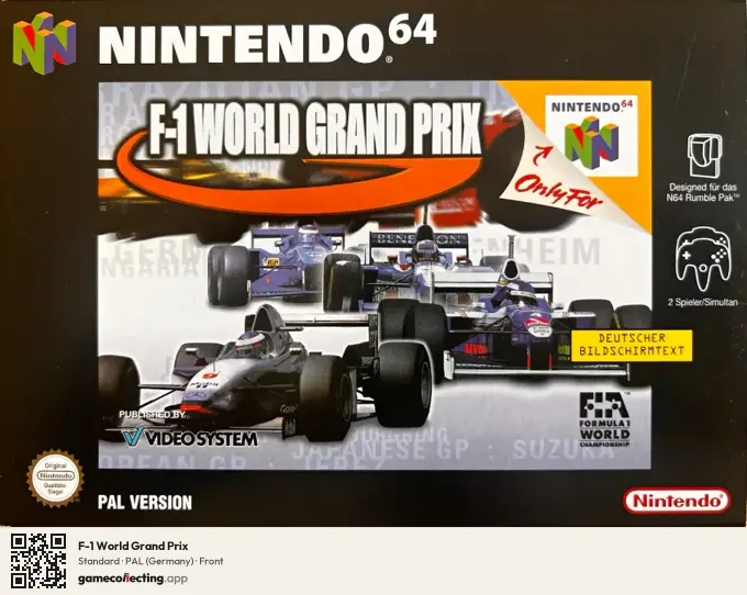 F-1 World Grand Prix Nintendo 64, Germany box front