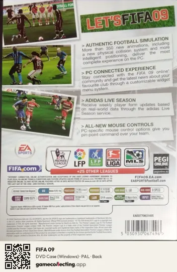 FIFA 09 Computer, PAL box back