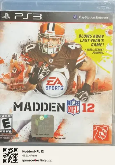 Madden NFL 12 PlayStation 3, NTSC box front