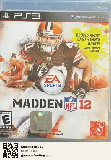 Madden NFL 12 PlayStation 3, NTSC box front