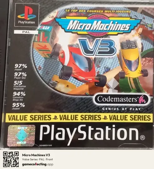 Micro Machines V3 PlayStation, PAL box front