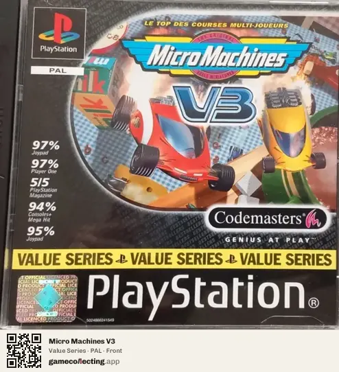 Micro Machines V3 PlayStation, PAL box front