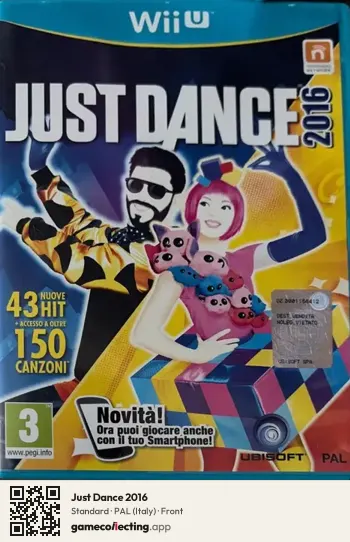 Just Dance 2016 Nintendo Wii U, Italy box front