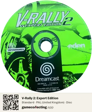 V-Rally 2: Expert Edition Sega Dreamcast, PAL disc