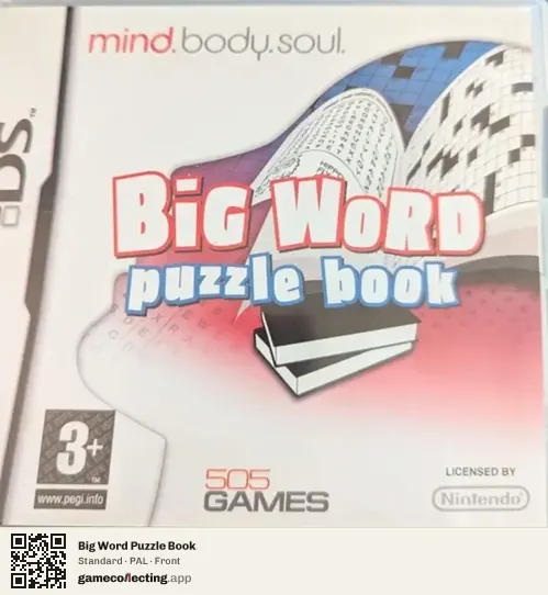 Big Word Puzzle Book Nintendo DS, PAL box front