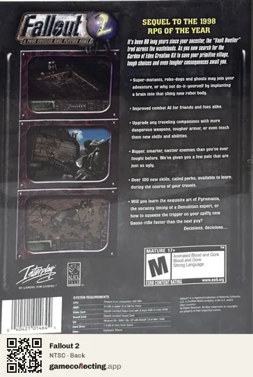 Fallout 2 Computer, NTSC box back