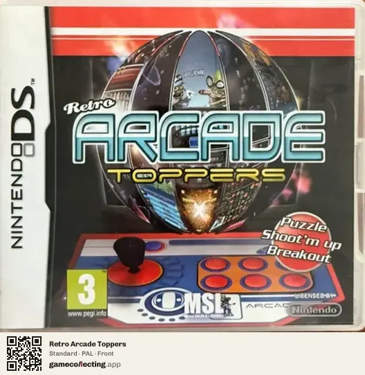 Retro Arcade Toppers Nintendo DS, PAL box front