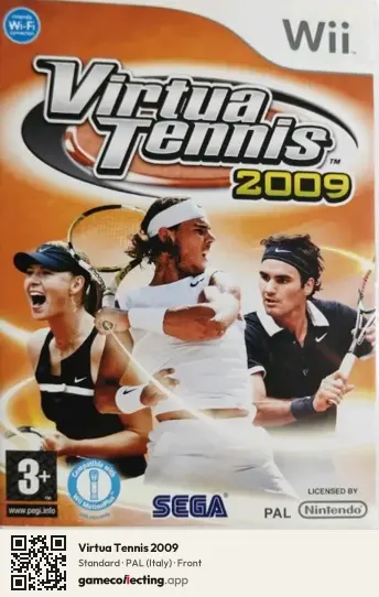 Virtua Tennis 2009 Nintendo Wii, Italy box front