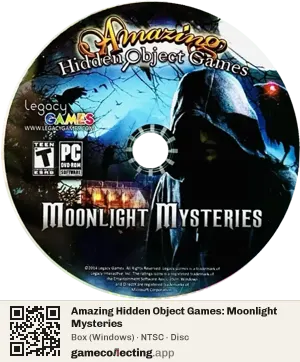 Amazing Hidden Object Games: Moonlight Mysteries Computer, NTSC disc