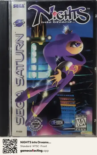 NiGHTS into Dreams... Sega Saturn, NTSC box front