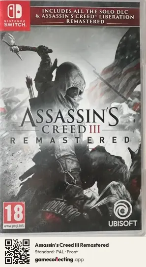 Assassin's Creed III Remastered Nintendo Switch, PAL box front