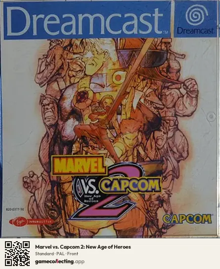 Marvel vs. Capcom 2: New Age of Heroes Sega Dreamcast, PAL box front