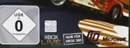 Forza Motorsport 2, the USK square on its front