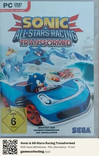 Sonic & All-Stars Racing Transformed Computer, Germany box front