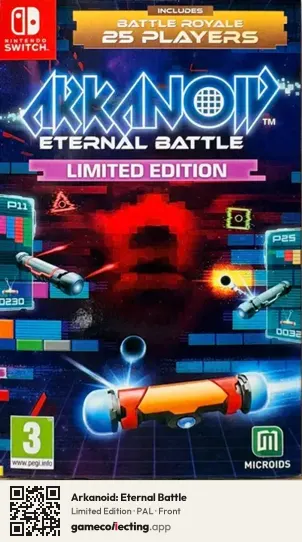 Arkanoid: Eternal Battle Nintendo Switch, PAL box front