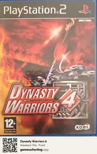 Dynasty Warriors 4 PlayStation 2, PAL box front