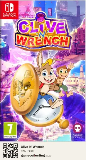 Clive 'N' Wrench Nintendo Switch, PAL box front
